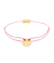 Momentoss Filo Bracelet - Textil - Rosa, dunkel - Gold - 21200025