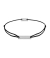 Momentoss Filo Bracelet - Textil - Schwarz - Silber - Eckig - 21200040