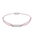 Momentoss Filo Bracelet - Textil - Rotbraun - Silber - Eckig - 21200043