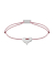 Momentoss Filo Bracelet - Textil - Rosa-Braun - rhodiniert - Herz - 21200214