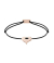 Momentoss Filo Bracelet - Textil - Schwarz - rosé vergoldet - Herz - 21200218