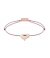 Momentoss Filo Bracelet - Textil - Rosa-Braun- rosé vergoldet - Herz - 21200220