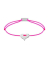 Momentoss Filo Bracelet - Textil - Pink- rhodiniert - Herz - 21201017