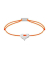 Momentoss Filo Bracelet - Textil - Orange - rhodiniert - Herz - 21201019