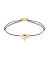 Momentoss Filo Bracelet - Textil - Grau-Lila - vergoldet - Herz - 21201056