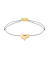 Momentoss Filo Bracelet - Textil - Hellgrau - vergoldet - Herz - 21201063