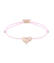 Momentoss Filo Bracelet - Textil - Babyrosa - rosé vergoldet - Herz - 21201099
