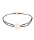 Momentoss Filo Bracelet - Textil - Schwarz - rosé vergoldet  - Emoji One - zwinkern - 21201402