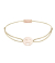 Momentoss Filo Bracelet - Textil - Beige - rosé vergoldet  - Emoji One - zwinkern - 21201403
