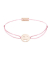 Momentoss Filo Bracelet - Textil - Dunkelrosa - rosé vergoldet  - Emoji One - zwinkern - 21201422