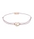 Momentoss Filo Bracelet - Textil - Rosa Braun - Rose vergoldet - Herzen - 21202082