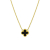Maja Emulto Necklace - Black Clover - EL0003.NE.YG.B