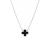 Maja Emulto Necklace - Black Clover - EL0003.NE.RH.B