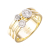 Stardiamant Rings - Brillant Gelbgold/Weißgold 585 - D6490GW