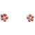 Schneider Basic Earrings - Weißgold - Blume mit rosa Email - KI55