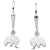 Schneider Basic Earrings - Silber - Elefant hängend - SK34