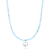 FJF JEWELLERY Necklace - Icon Heart Stone Edition Aquamarine - FJF0010050SAQ