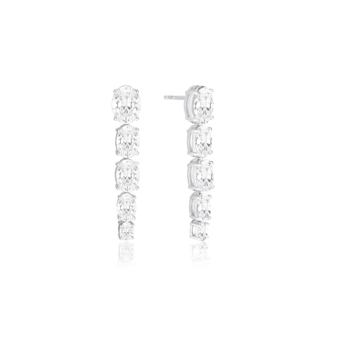 SIF Jakobs Earrings - Ellisse Lungo Otto - SJ-E2323-CZ