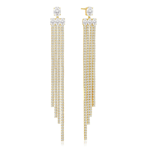 SIF Jakobs Earrings - Ellisse Exclusive Lungo - SJ-E2328-CZ-YG