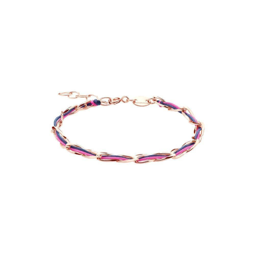 Momentoss Filo Bracelet - Textil - Pink Dunkelblau - Rose vergoldet - 20200936