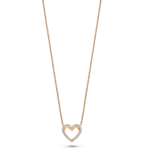 FJF JEWELLERY Necklace - Classic Heart Pavé - FJF0010047RWH