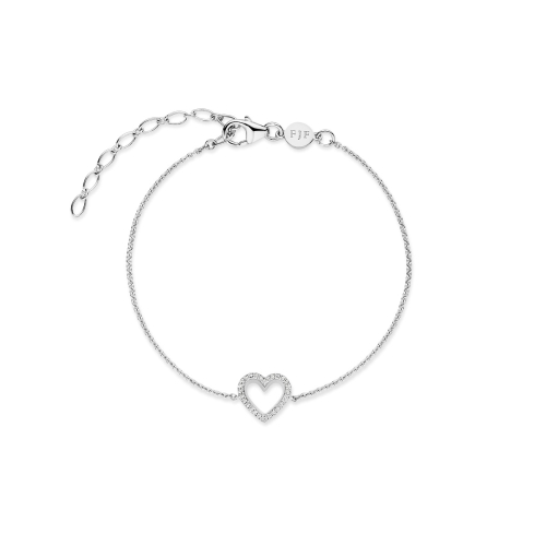 FJF JEWELLERY Bracelet - Classic Heart Pavé - FJF0050026SWH