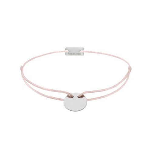 Momentoss Filo Bracelet - Textil - Hellrosa - Silber - 21200006