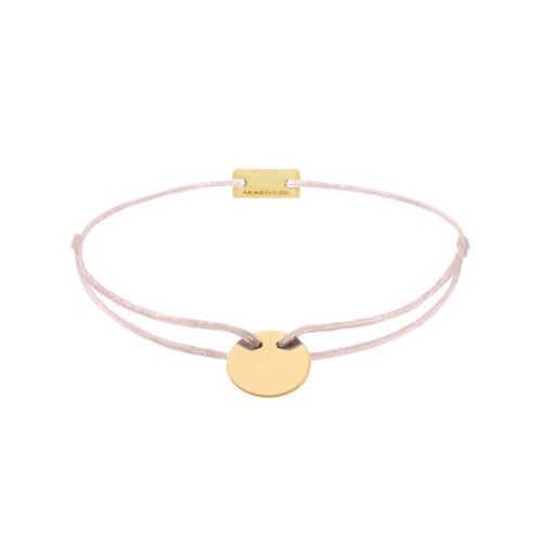 Momentoss Filo Bracelet - Textil - Hellrosa  - Gold - 21200017