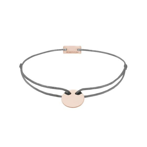 Momentoss Filo Bracelet - Textil - Dunkelgrau - Rosé - 21200031