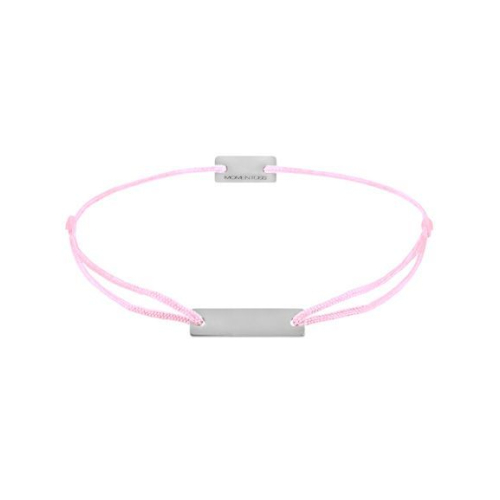 Momentoss Filo Bracelet - Textil - Rosa, Hell - Silber - Eckig - 21200049