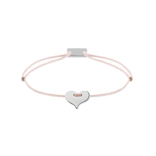 Momentoss Filo Bracelet - Textil - Hellrosa - rhodiniert - Herz - 21200215