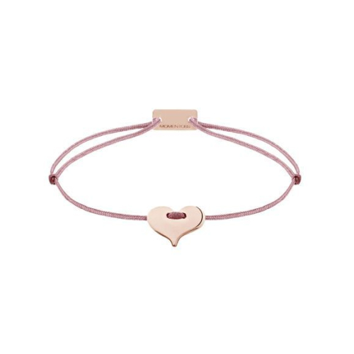Momentoss Filo Bracelet - Textil - Rosa-Braun- rosé vergoldet - Herz - 21200220