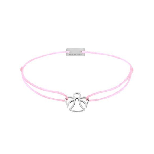 Momentoss Filo Bracelet - Textil - Babyrosa - rhodiniert - Engel - 21200629