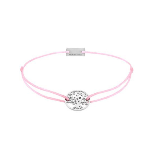 Momentoss Filo Bracelet - Textil - Babyrosa - rhodiniert - Lebensbaum - 21200936