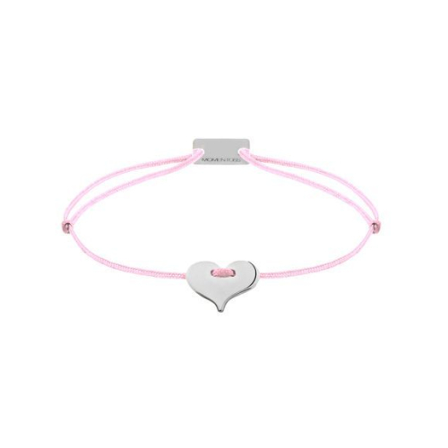 Momentoss Filo Bracelet - Textil - Babyrosa - rhodiniert - Herz - 21200972