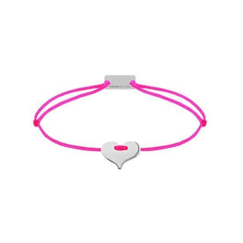 Momentoss Filo Bracelet - Textil - Pink- rhodiniert - Herz - 21201017