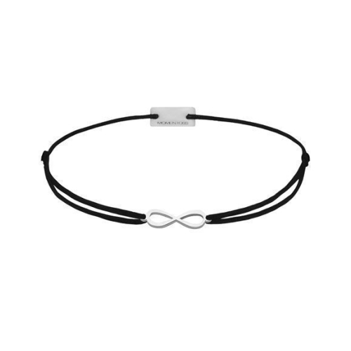 Momentoss Filo Bracelet - Textil - Schwarz - Silber - Infinity - 21201721