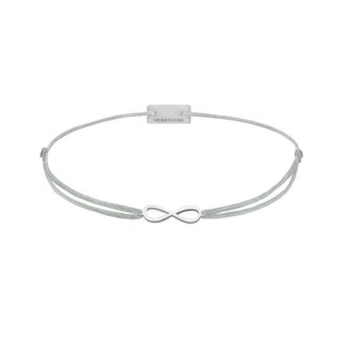 Momentoss Filo Bracelet - Textil - Grau - Silber - Infinity - 21201730