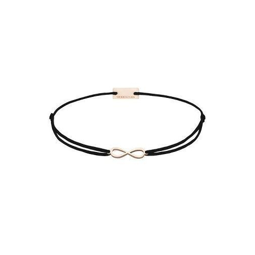 Momentoss Filo Bracelet - Textil - Schwarz - rosé vergoldet  - Infinity - 21201769
