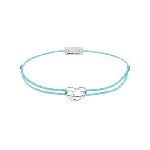 Momentoss Filo Bracelet - Textil - Blau - Silber rhodiniert - Herzen - 21202027