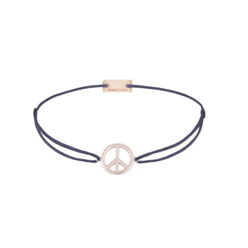 Momentoss Filo Bracelet - Textil - Lila - rosevergoldet - Peace - 21204092