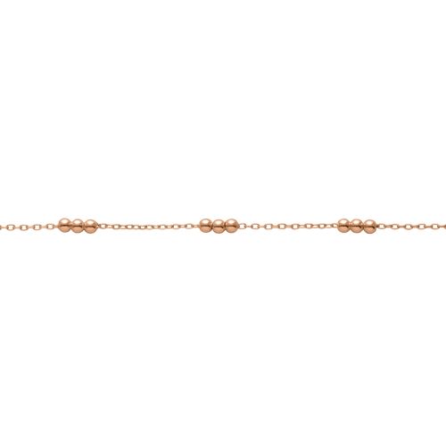 Auranto Anklet - Silberfußkettchen rose - M251035