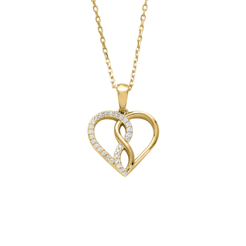 Auranto Collier - Silbercollier Herz gold - M262115