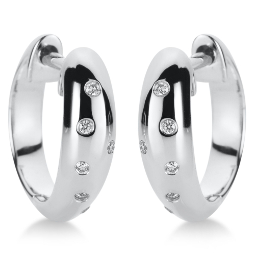 DiamondGroup Creoles - Brillant Weißgold 585 - c107-10022