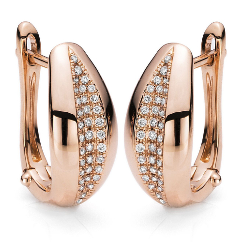 DiamondGroup Creoles - Brillant Rosegold 585 - c98-10191