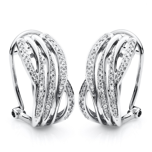 DiamondGroup Creoles - Brillant Weißgold 585 - c98-10200