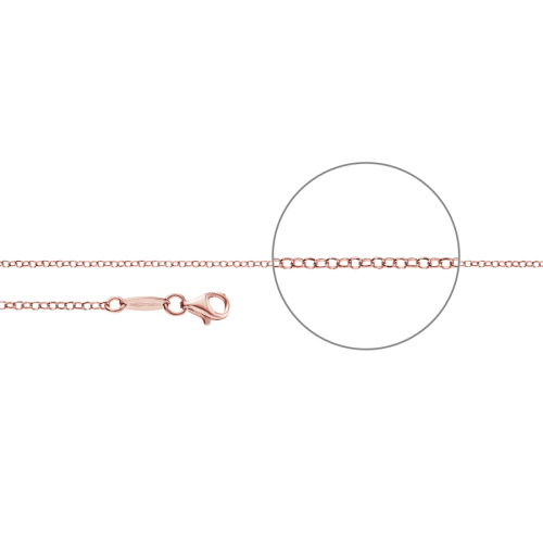 Der Kettenmacher Necklace - Erbskette Diamantiert Rotvergoldet - E1R