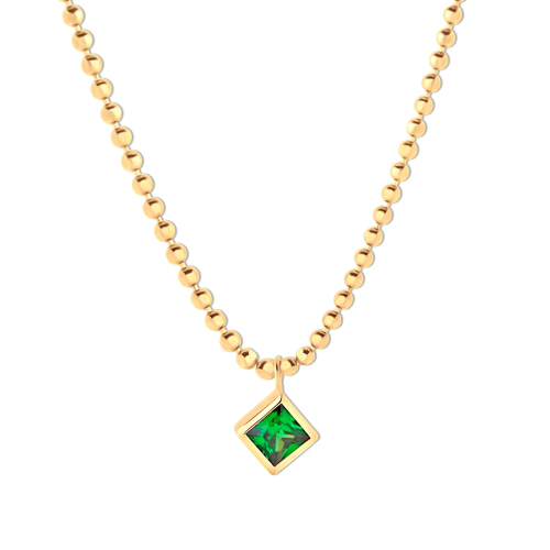 Maja Emulto Necklace - Verde Vigneto - EL00165.NE.YG.YW