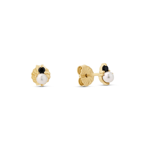 Maja Emulto Studs - Noir Pearl - EL00371.ER.YG.BK