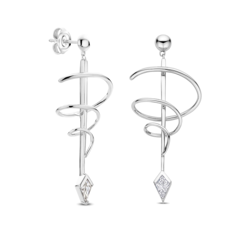 FJF JEWELLERY Earrings - Classic Kite Twist - FJF0030038SWH